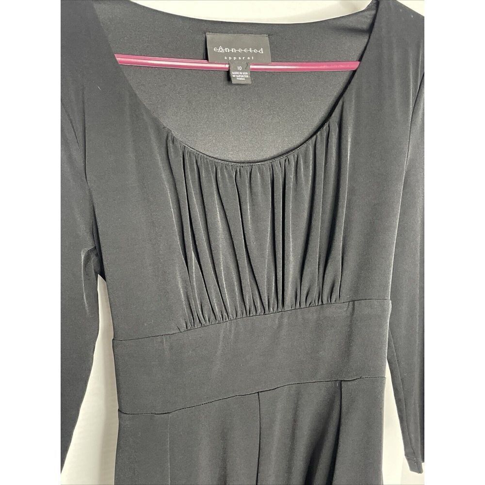 Connected Apparel Womens Dress Size 10 Black - Tie In Back - Picture 3 of 3